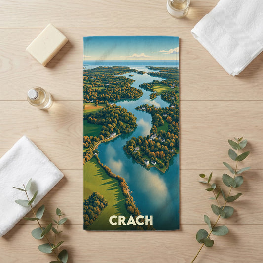 Serviette de bain 30 cm x 60 cm souvenir de Crach