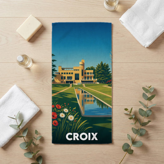 Serviette de bain 30 cm x 60 cm souvenir de Croix