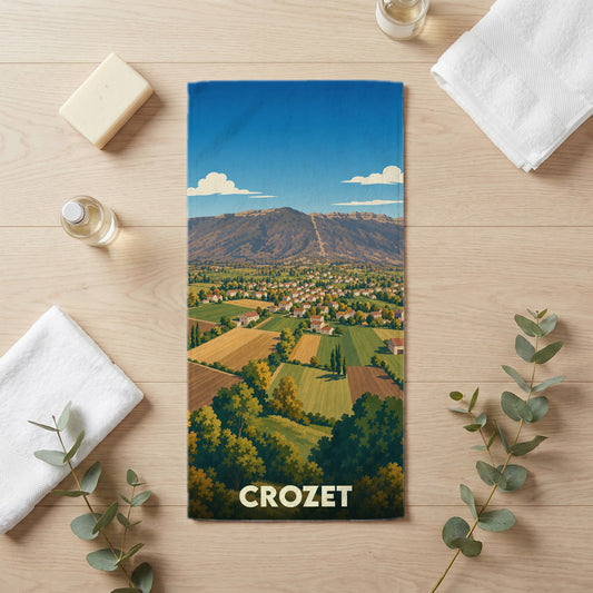 Serviette de bain 30 cm x 60 cm souvenir de Crozet