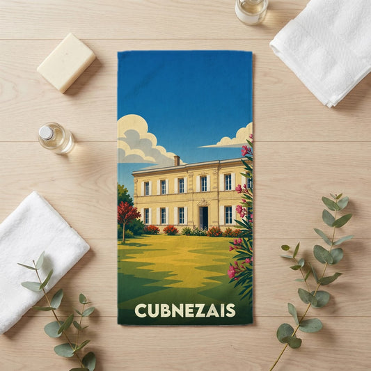 Serviette de bain 30 cm x 60 cm souvenir de Cubnezais
