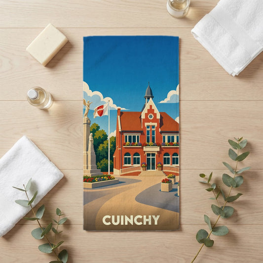 Serviette de bain 30 cm x 60 cm souvenir de Cuinchy