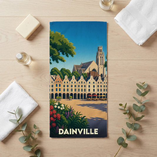 Serviette de bain 30 cm x 60 cm souvenir de Dainville