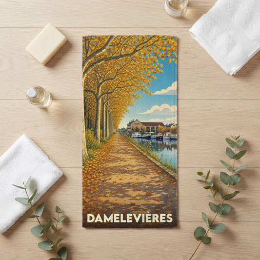 Serviette de bain 30 cm x 60 cm souvenir de Damelevières