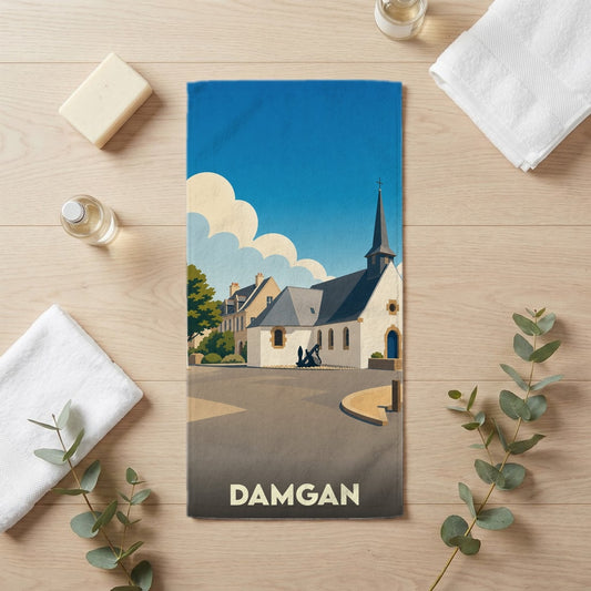 Serviette de bain 30 cm x 60 cm souvenir de Damgan