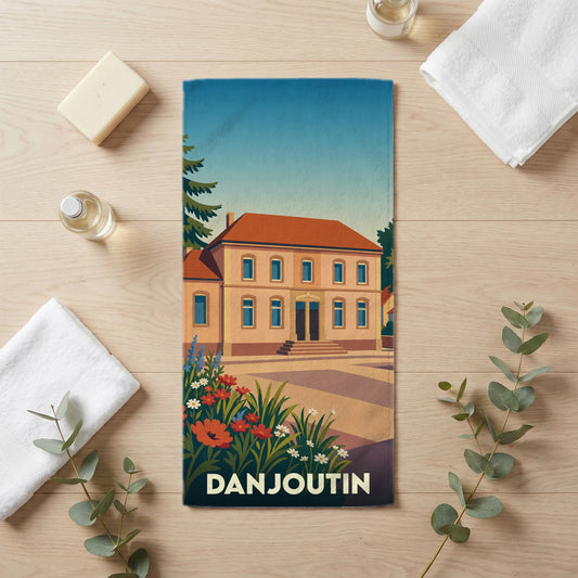 Serviette de bain 30 cm x 60 cm souvenir de Danjoutin