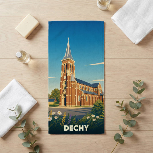 Serviette de bain 30 cm x 60 cm souvenir de Dechy