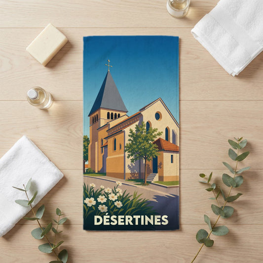 Serviette de bain 30 cm x 60 cm souvenir de Désertines
