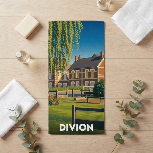 Serviette de bain 30 cm x 60 cm souvenir de Divion