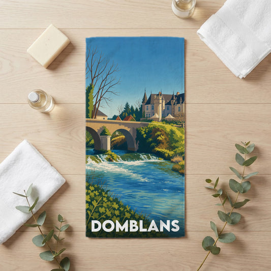 Serviette de bain 30 cm x 60 cm souvenir de Domblans