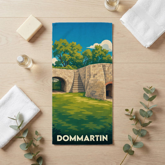 Serviette de bain 30 cm x 60 cm souvenir de Dommartin