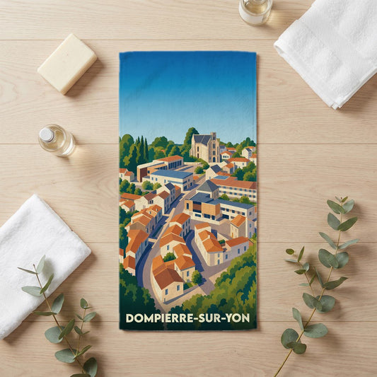 Serviette de bain 30 cm x 60 cm souvenir de Dompierre-sur-Yon