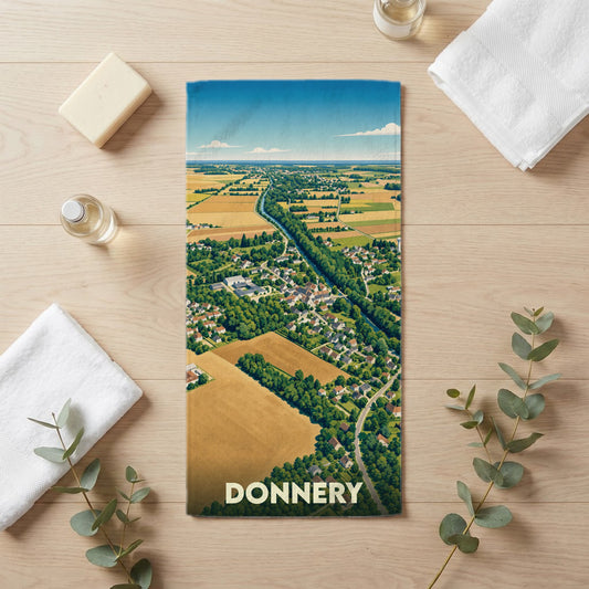 Serviette de bain 30 cm x 60 cm souvenir de Donnery