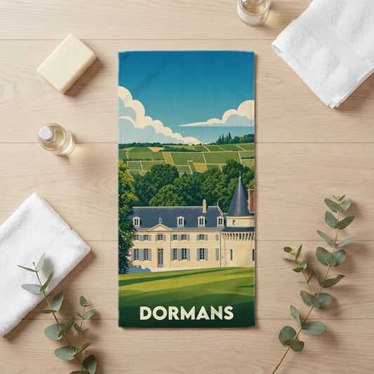 Serviette de bain 30 cm x 60 cm souvenir de Dormans