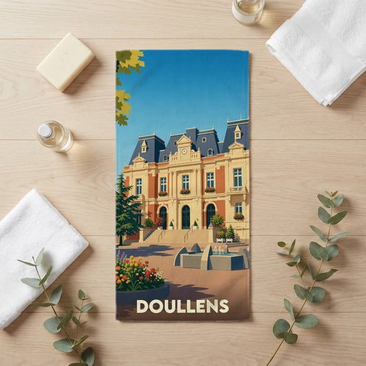 Serviette de bain 30 cm x 60 cm souvenir de Doullens