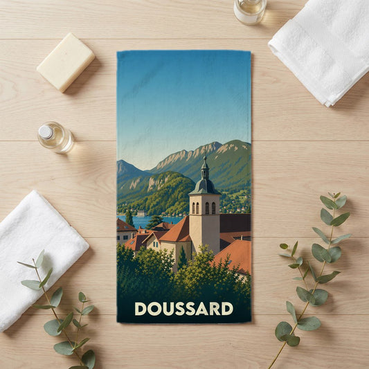 Serviette de bain 30 cm x 60 cm souvenir de Doussard