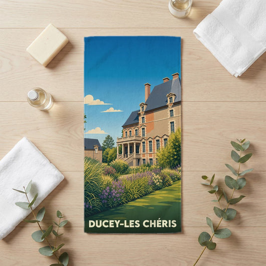 Serviette de bain 30 cm x 60 cm souvenir de Ducey-Les Chéris