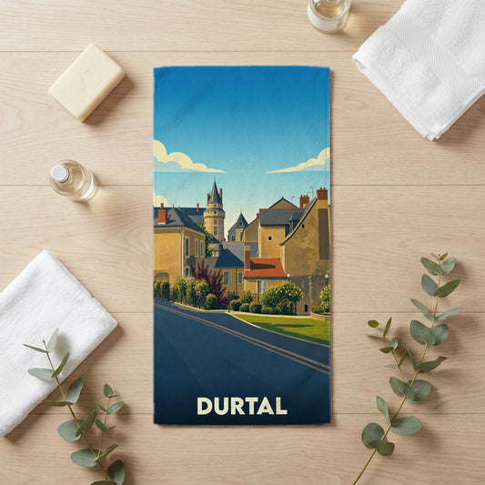 Serviette de bain 30 cm x 60 cm souvenir de Durtal
