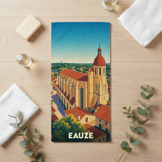 Serviette de bain 30 cm x 60 cm souvenir de Eauze