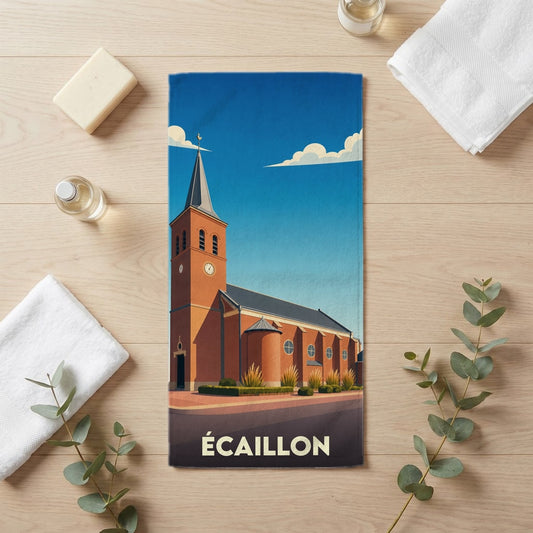 Serviette de bain 30 cm x 60 cm souvenir de Écaillon