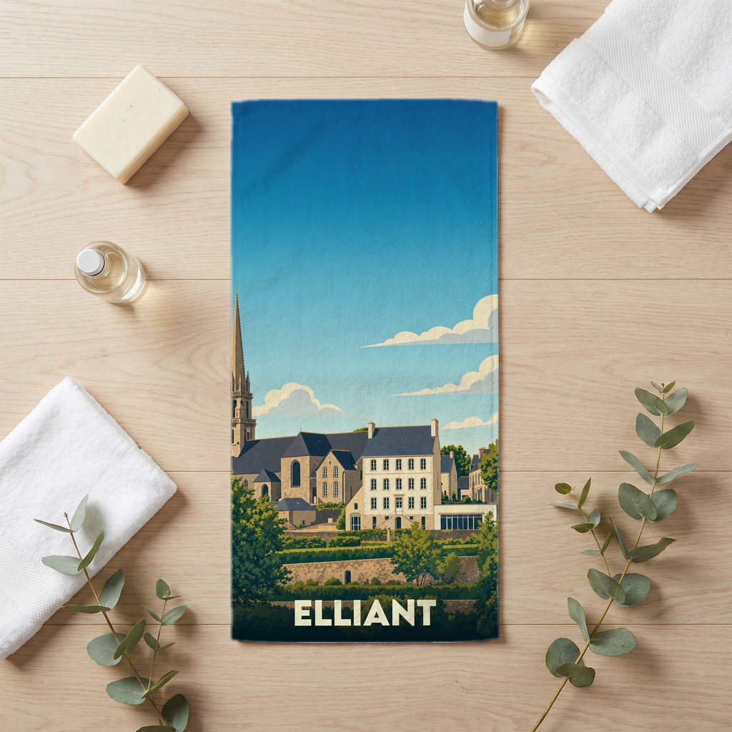 Serviette de bain 30 cm x 60 cm souvenir de Elliant