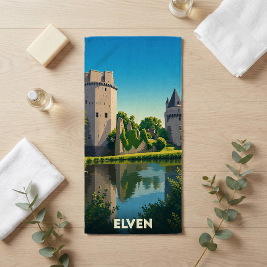 Serviette de bain 30 cm x 60 cm souvenir de Elven