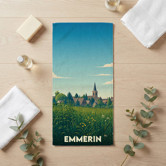 Serviette de bain 30 cm x 60 cm souvenir de Emmerin