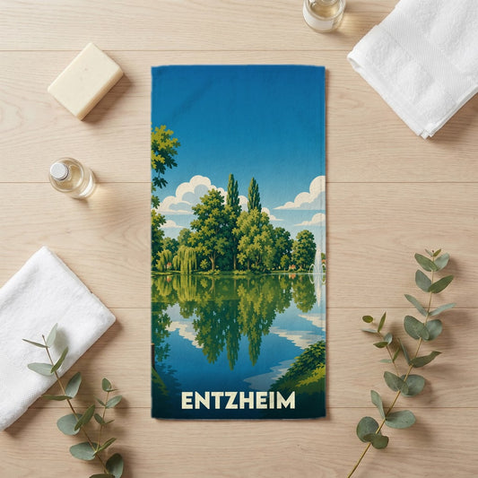 Serviette de bain 30 cm x 60 cm souvenir de Entzheim