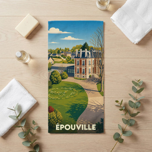 Serviette de bain 30 cm x 60 cm souvenir de Épouville
