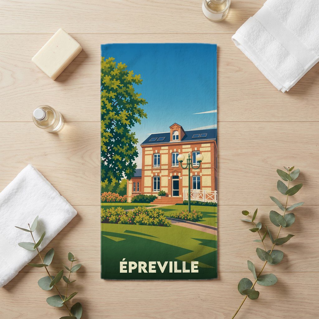 Serviette de bain 30 cm x 60 cm souvenir de Épreville