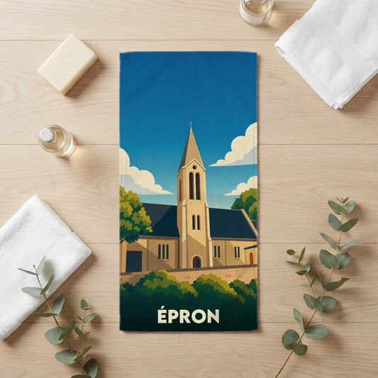 Serviette de bain 30 cm x 60 cm souvenir de Épron