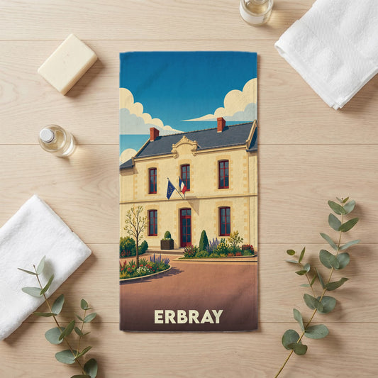 Serviette de bain 30 cm x 60 cm souvenir de Erbray