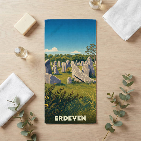 Serviette de bain 30 cm x 60 cm souvenir de Erdeven
