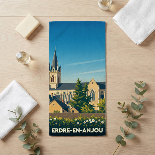 Serviette de bain 30 cm x 60 cm souvenir de Erdre-en-Anjou