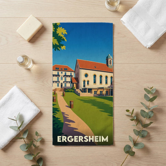 Serviette de bain 30 cm x 60 cm souvenir de Ergersheim