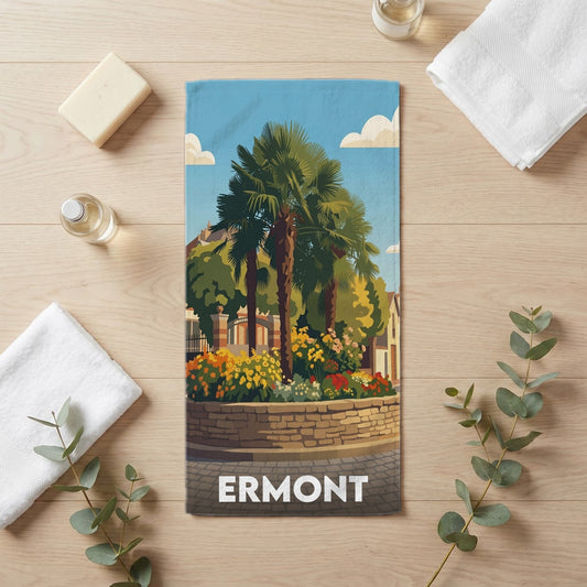 Serviette de bain 30 cm x 60 cm souvenir de Ermont