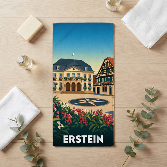 Serviette de bain 30 cm x 60 cm souvenir de Erstein