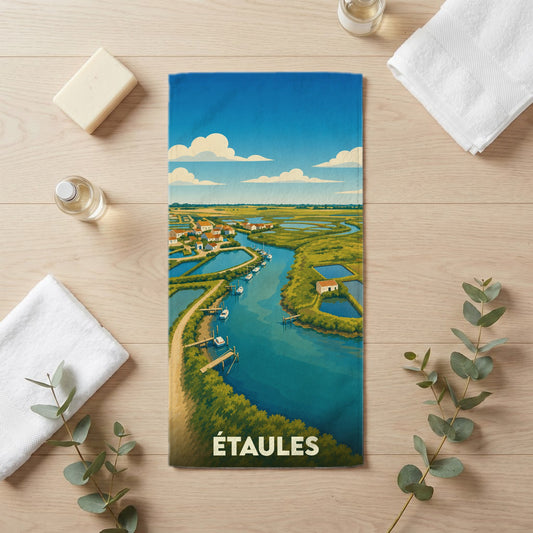 Serviette de bain 30 cm x 60 cm souvenir de Étaules