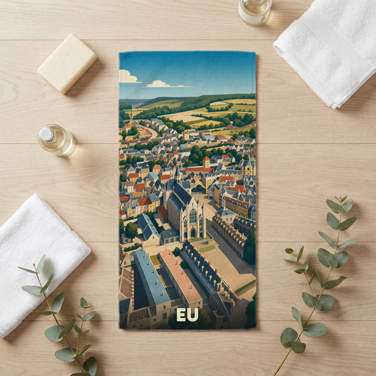 Serviette de bain 30 cm x 60 cm souvenir de Eu