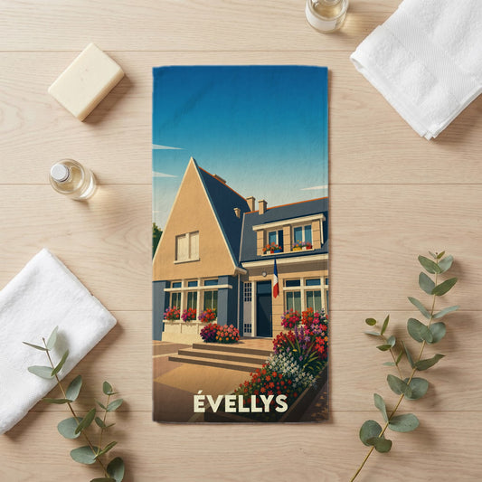Serviette de bain 30 cm x 60 cm souvenir de Évellys