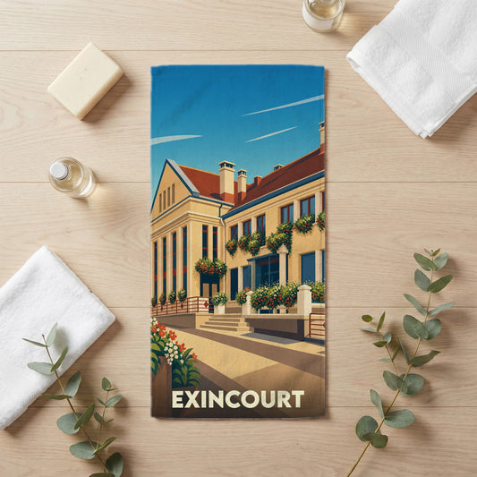 Serviette de bain 30 cm x 60 cm souvenir de Exincourt