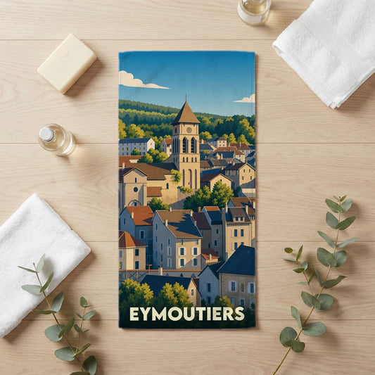 Serviette de bain 30 cm x 60 cm souvenir de Eymoutiers