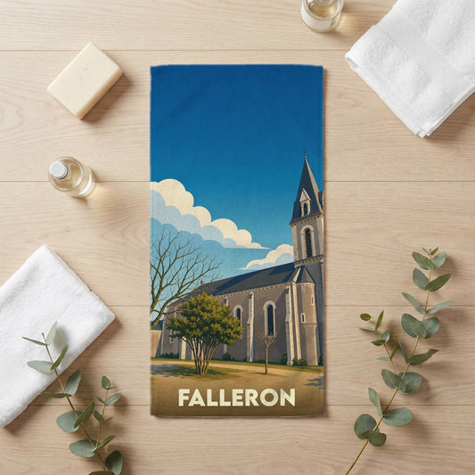 Serviette de bain 30 cm x 60 cm souvenir de Falleron