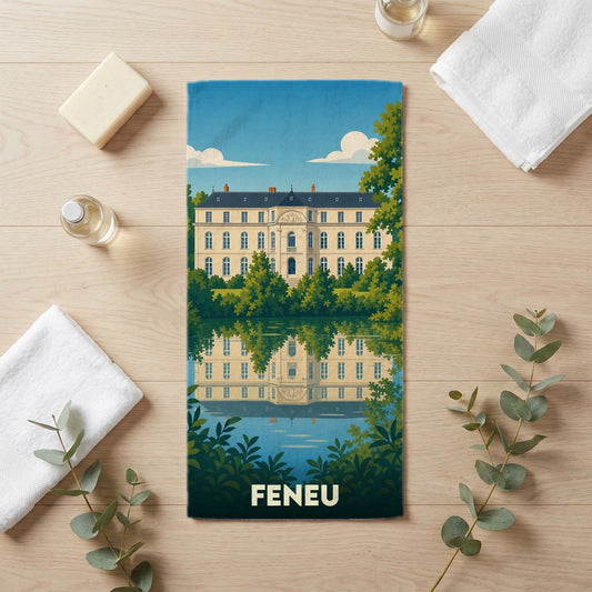 Serviette de bain 30 cm x 60 cm souvenir de Feneu