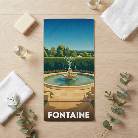 Serviette de bain 30 cm x 60 cm souvenir de Fontaine
