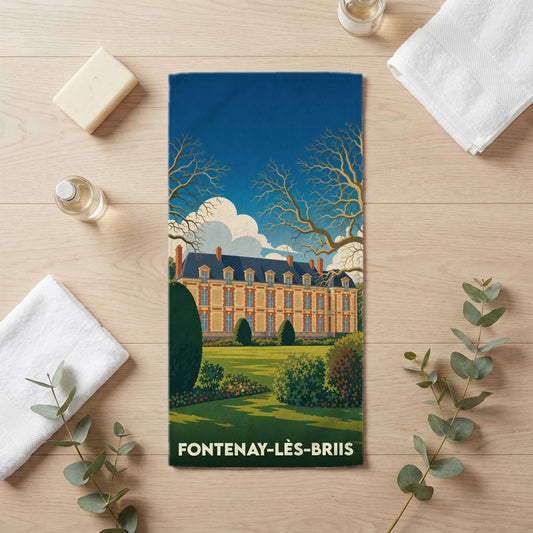 Serviette de bain 30 cm x 60 cm souvenir de Fontenay-lès-Briis