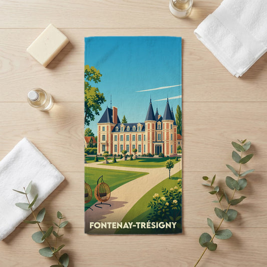 Serviette de bain 30 cm x 60 cm souvenir de Fontenay-Trésigny