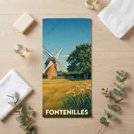 Serviette de bain 30 cm x 60 cm souvenir de Fontenilles