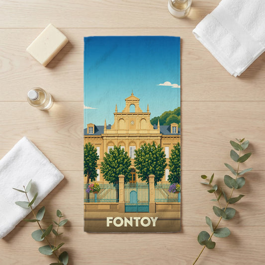 Serviette de bain 30 cm x 60 cm souvenir de Fontoy