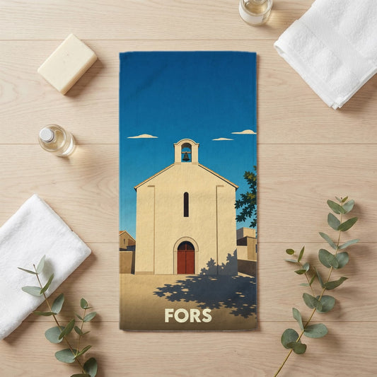 Serviette de bain 30 cm x 60 cm souvenir de Fors