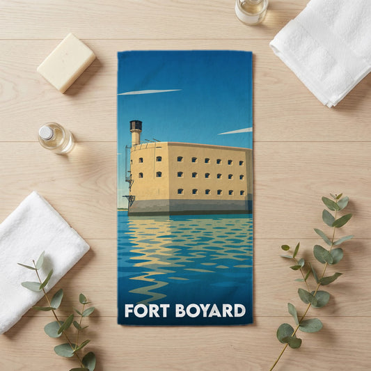 Serviette de bain 30 cm x 60 cm souvenir de Fort Boyard